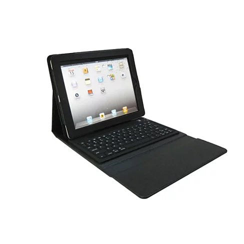 iPad Portfolio with built in Bluetooth keyboard for iPad 2/3/4 - Black