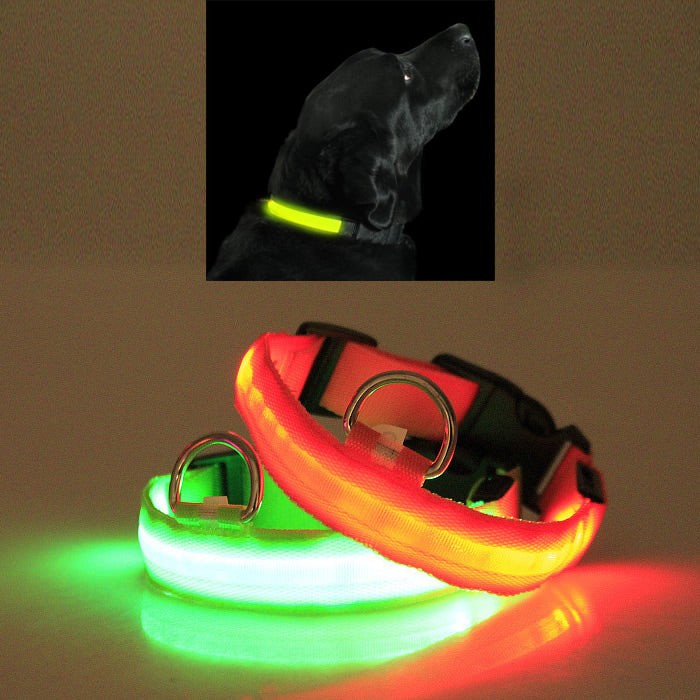 LED PET Safety Halo Style Collar - Small Green