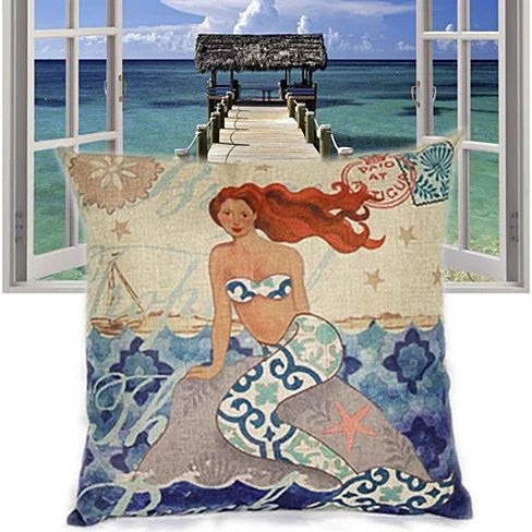 Moods of A Mermaid Cushion Covers - Mermaid And The Beauty Of The Sea
