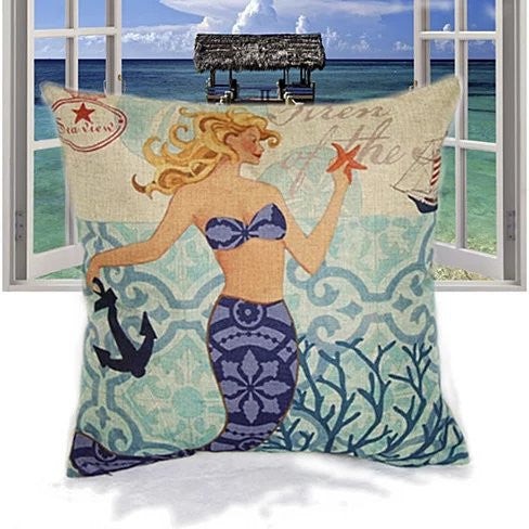 Moods of A Mermaid Cushion Covers - Mermaid And The Treasure