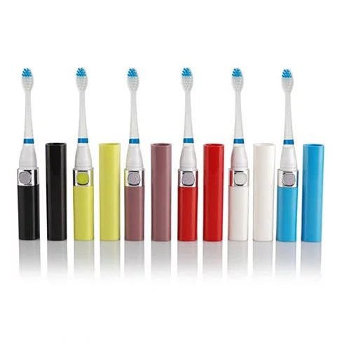 MySonic ToothBrush Set of 2, For Your Home and Travel - Red & Blue