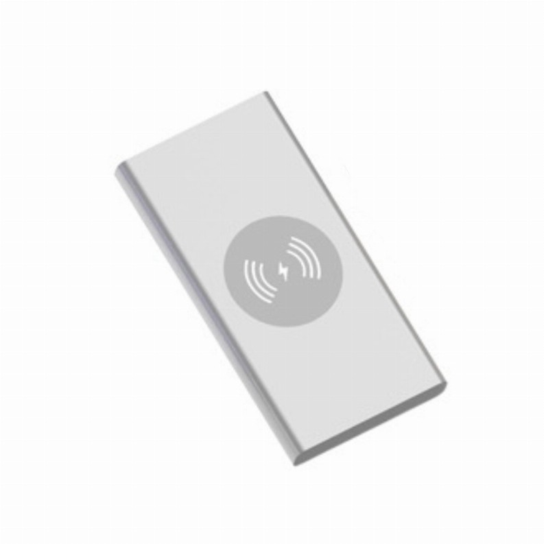 Powerful Portable Powerbank With Wireless Charger - Silver