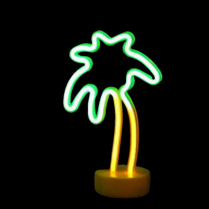 Tropical Nights Neon Deco Lights With Remote Control - Palm Tree