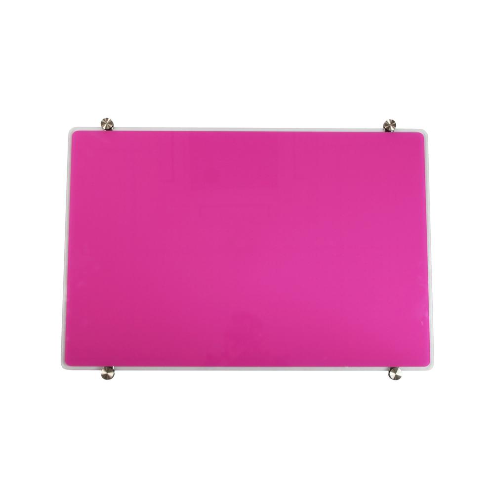 Violet Multi-Purpose Grid Glass Dry Erase Board 30" x 40"