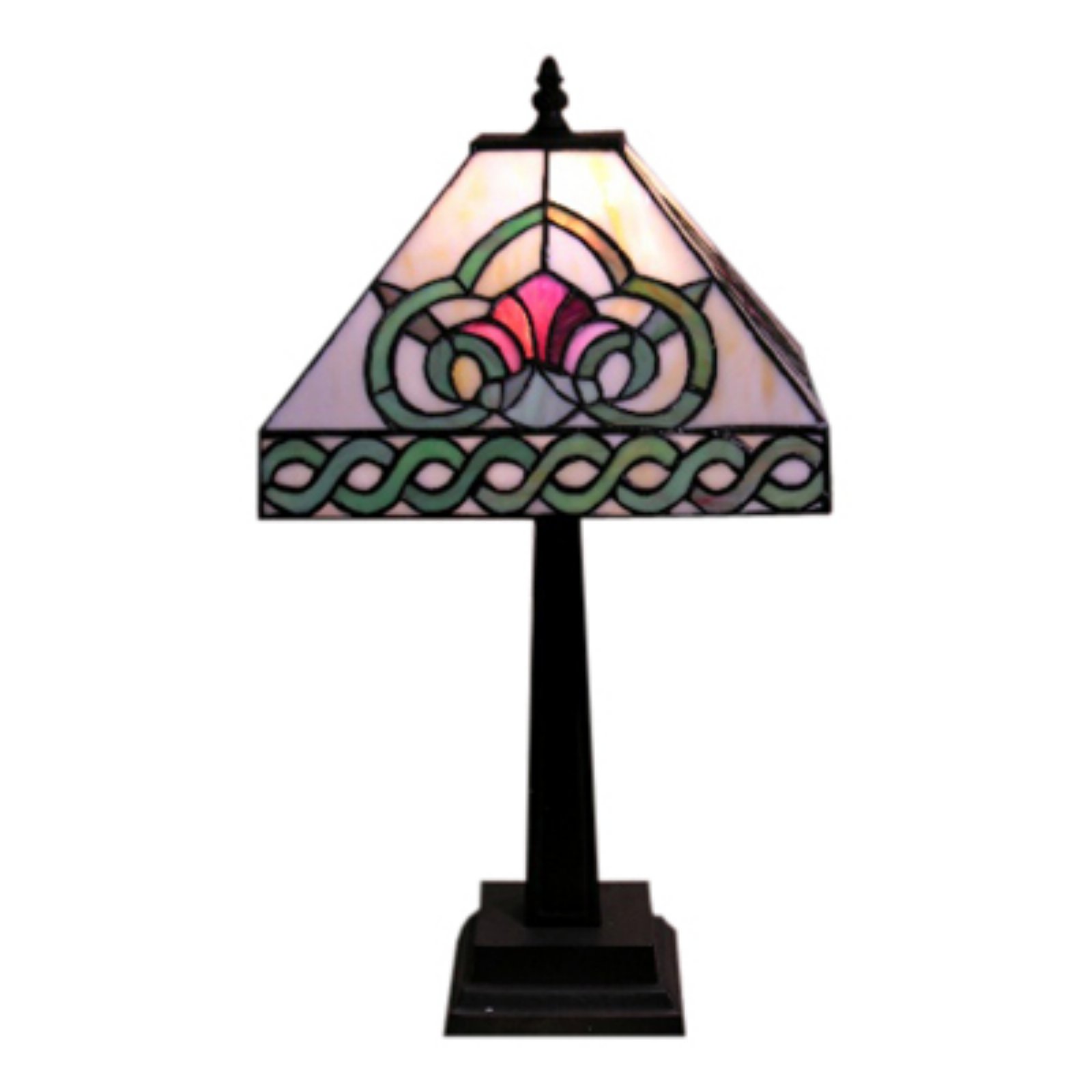 Famous Brand-Style Floral Mission-Style Table Lamp