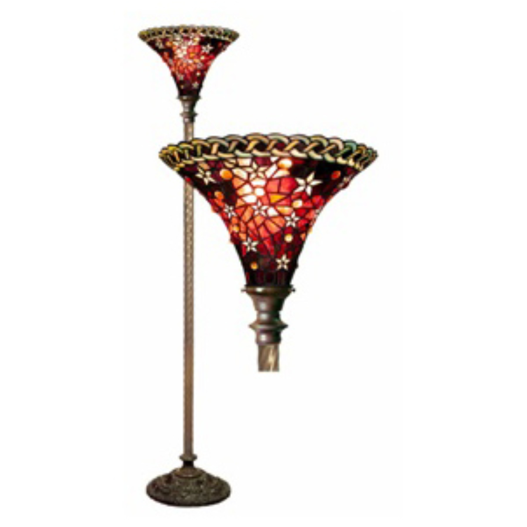 Famous Brand-Style Vintage Star Torchiere Lamp