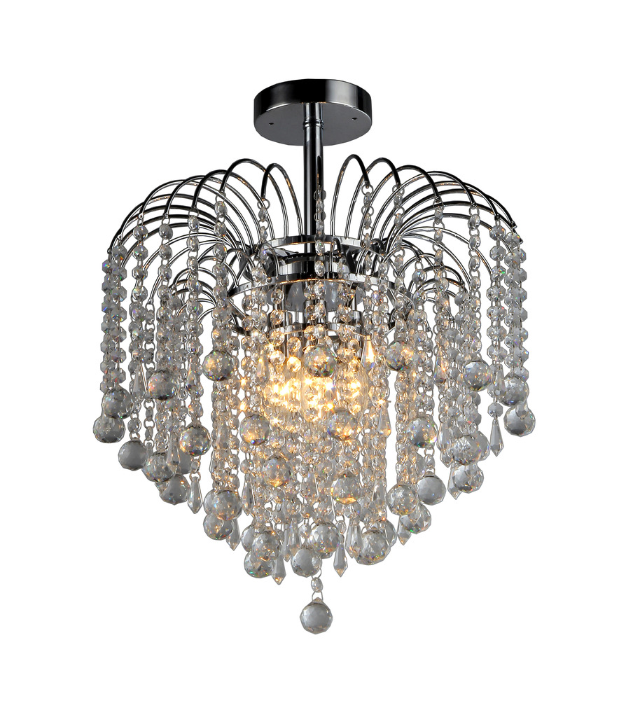 Candace Crystal-Chrome Chandelier