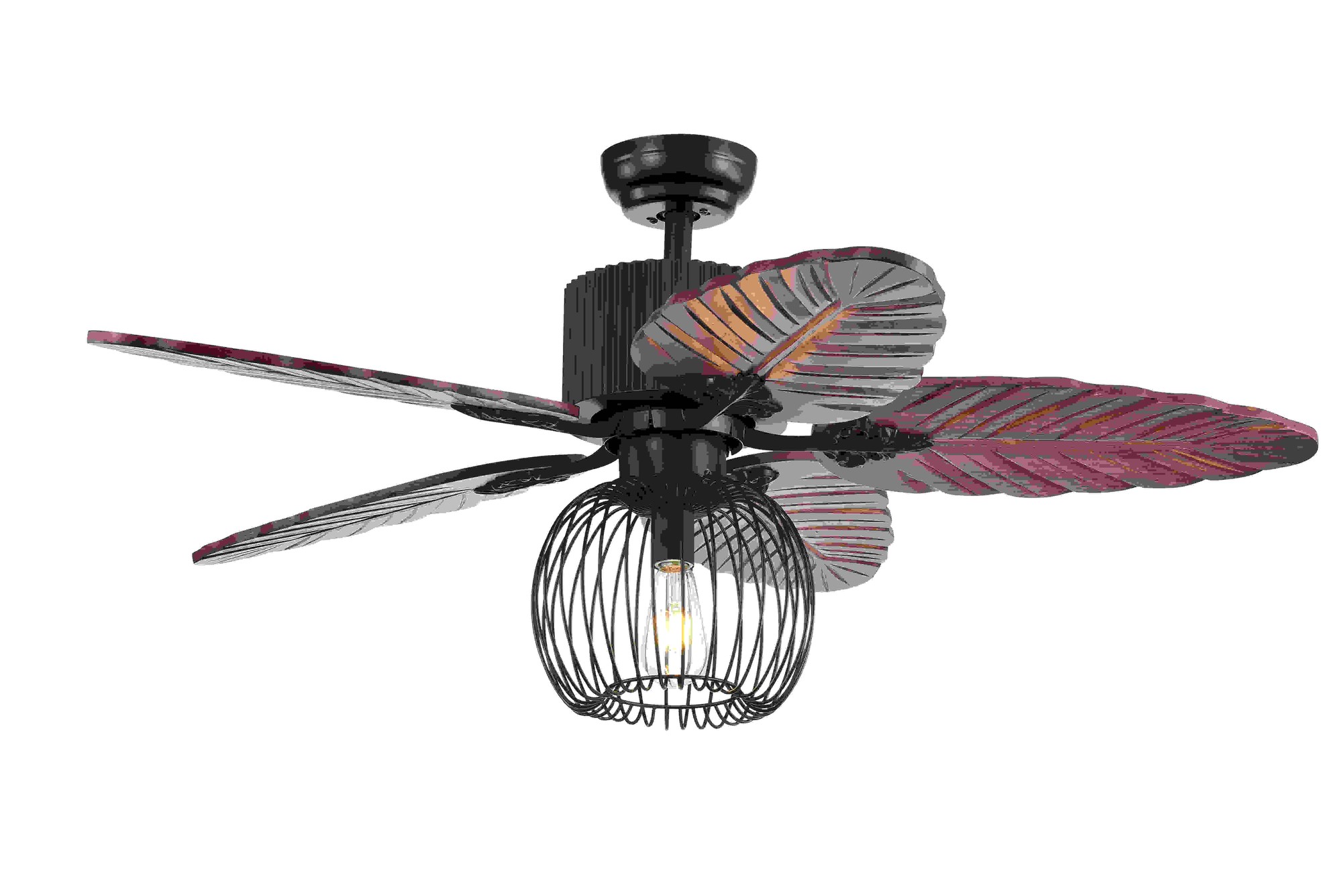 Aguano 48-inch Lighted Ceiling Fan & Broad Leaf Blades (remote controlled)