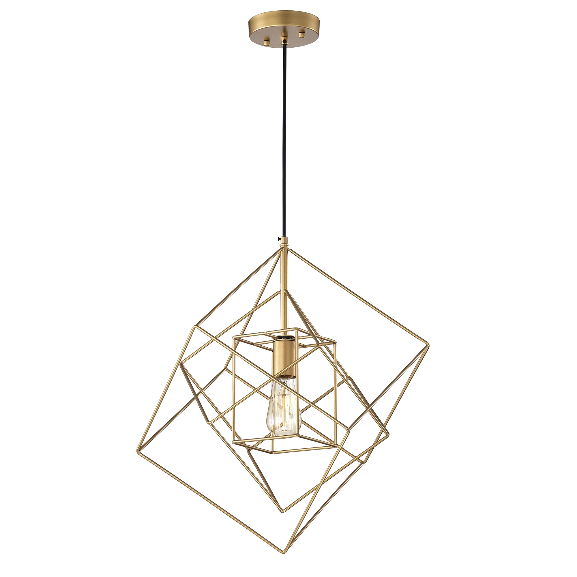 Arabella Gold 1-Light Pendant with Clear Shade