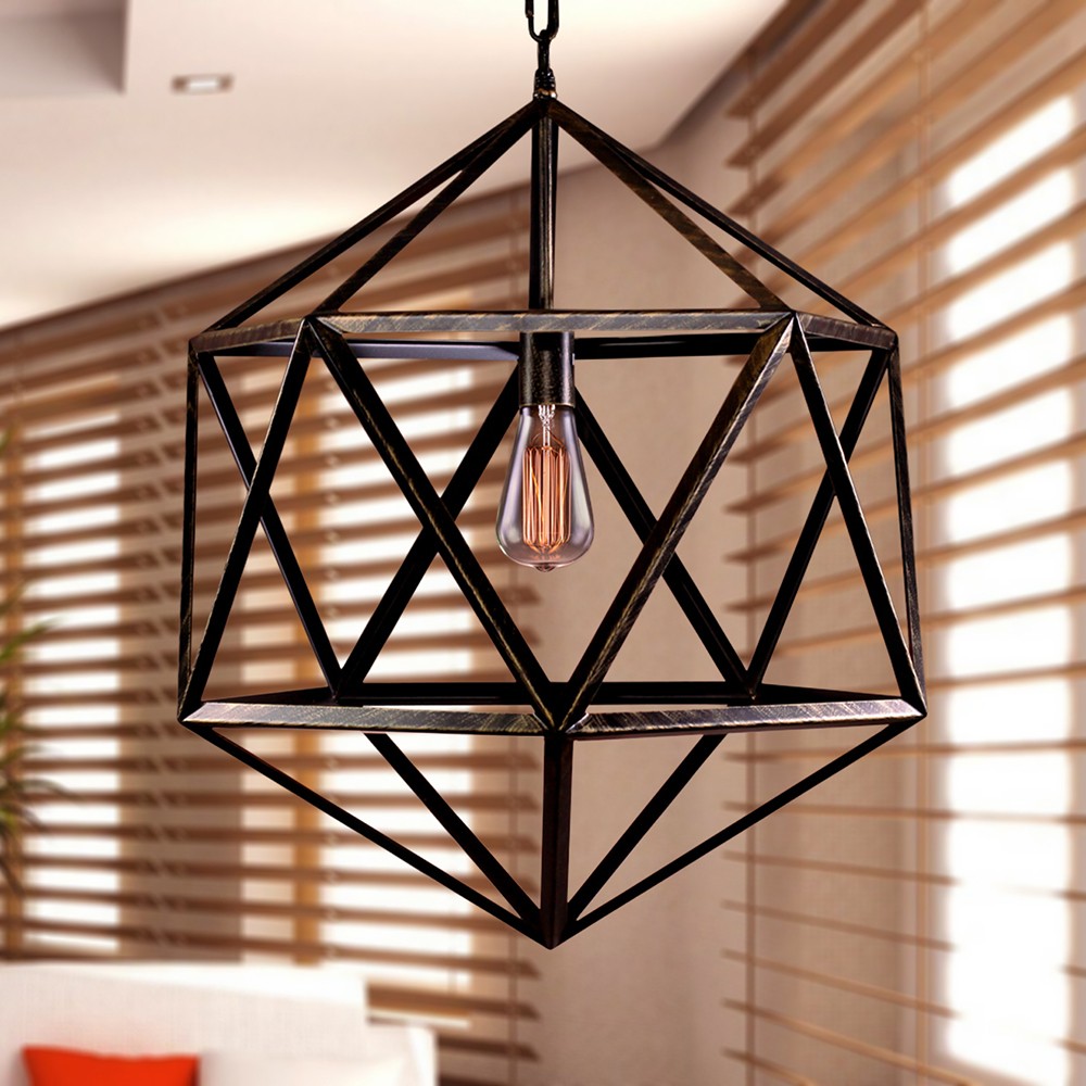 Diamond Cage 1-light Edison Lamp with Bulb
