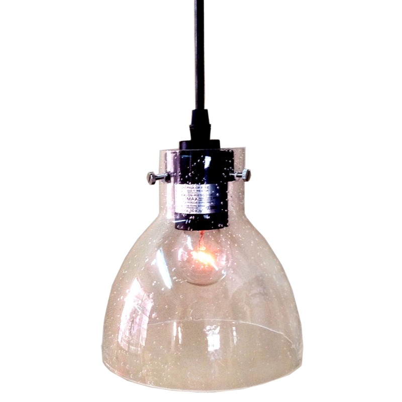 Glenda 1-light Adjustable Cord Glass Edison Pendant Light with Bulb