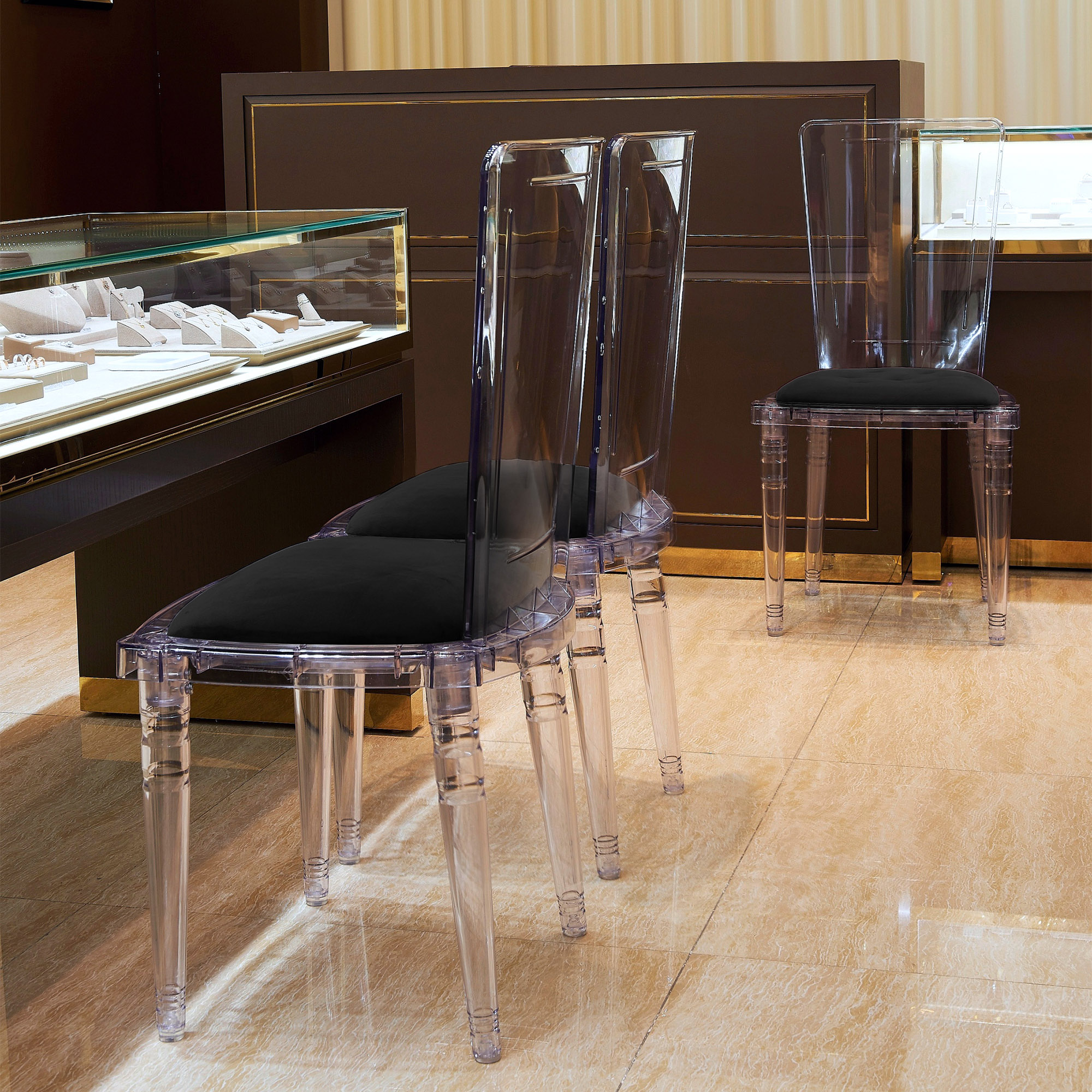 Hansel Transparent Acrylic Dining Chair (Set of 2)