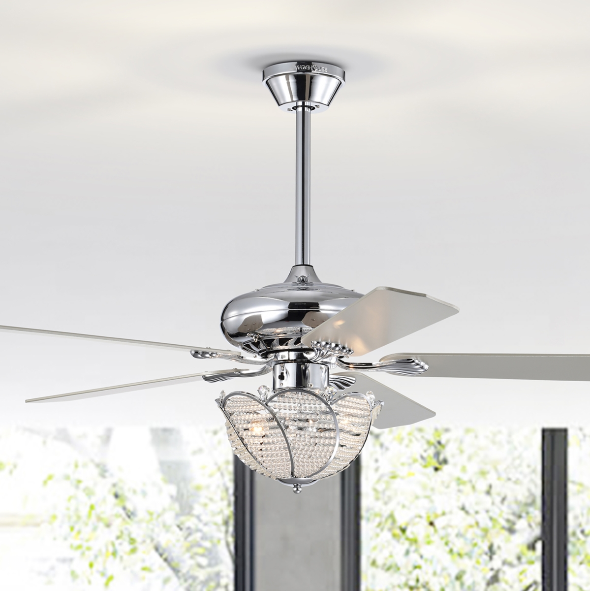 Araceli 52 in. 3-Light Indoor Chrome Finish Ceiling Fan with Light Kit and Remote