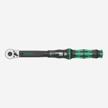 WERA 3/8" Adjustable Torque Wrench with Reversible Ratchet 20-100 Nm / 15-73 ft lbs
