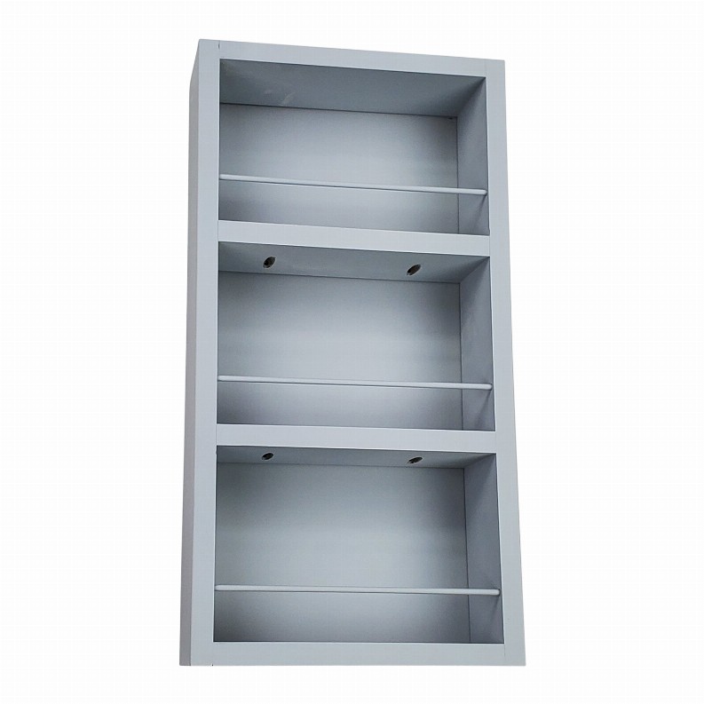 Cyprus On the Wall Spice Rack - 21"h x 14"W x 2.5"dPrimed Gray
