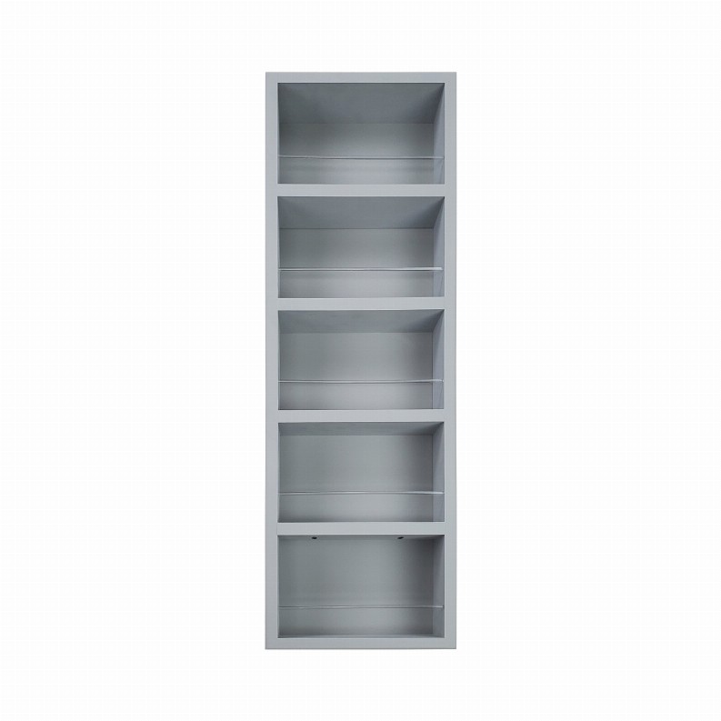 Cyprus On the Wall Spice Rack - 35"h x 14"W x 2.5"dPrimed Gray