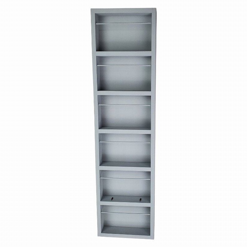 Cyprus On the Wall Spice Rack - 42"h x 14"W x 2.5"dPrimed Gray