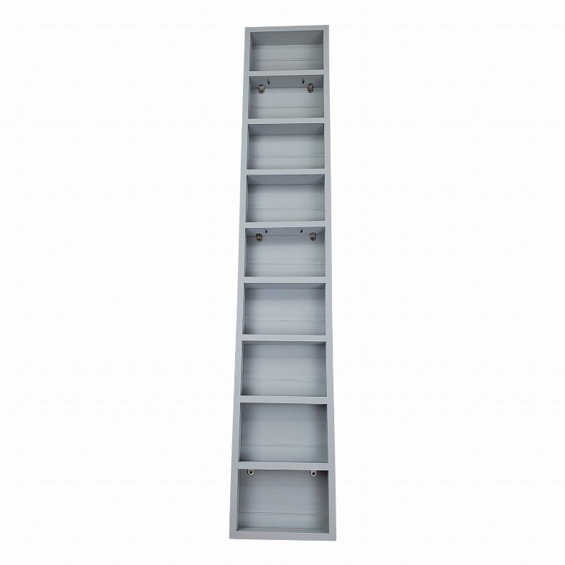 Cyprus On the Wall Spice Rack - 62"h x 14"W x 2.5"dPrimed Gray