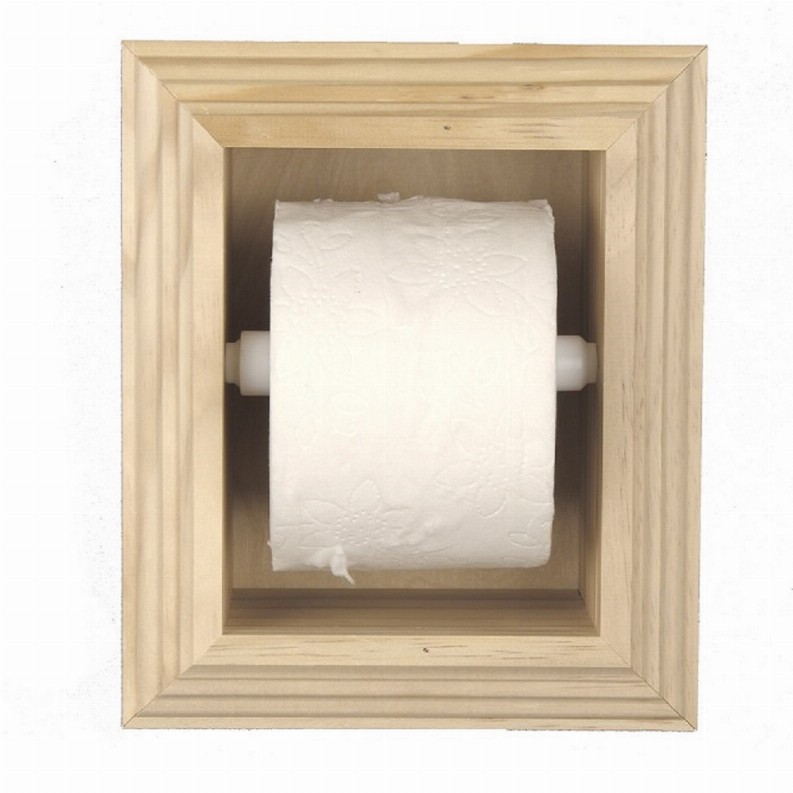 Tavares Recessed Solid Wood Toilet Paper  7 x 8.5"  1 Unfinished Wood