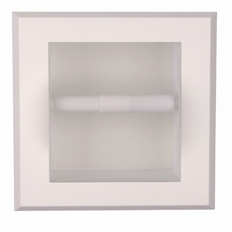 Tavares Recessed Solid Wood Toilet Paper  7 x 8.5"  7 White Enamel
