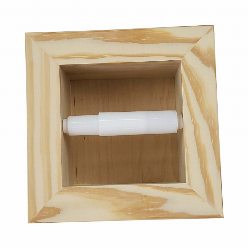 Tavares Recessed Solid Wood Toilet Paper  7 x 8.5"  14 Unfinished Wood