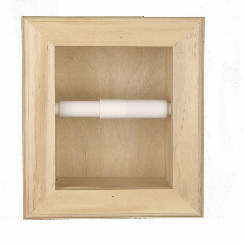 Tavares Recessed Solid Wood Toilet Paper  7 x 8.5"  16 Unfinished Wood