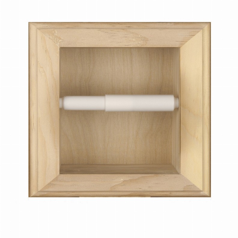 Tavares Recessed Solid Wood Toilet Paper  7 x 8.5"  21 Unfinished Wood