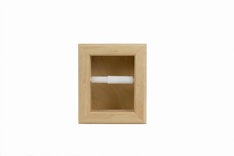Tavares Recessed Solid Wood Toilet Paper  7 x 8.5"  27 Unfinished Wood