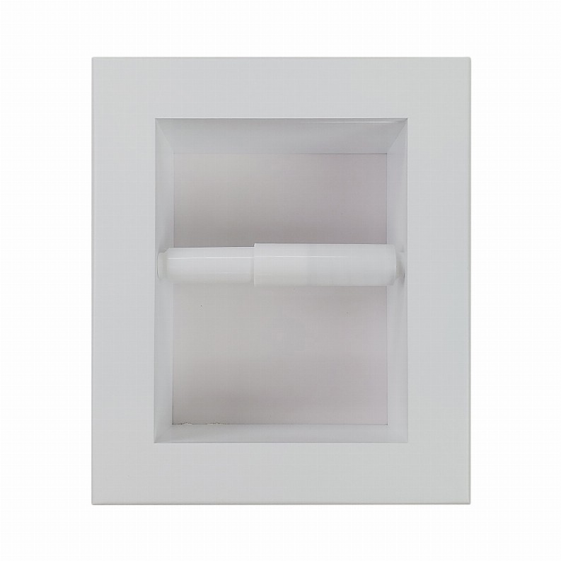 Tavares Recessed Solid Wood Toilet Paper  7 x 8.5"  29 White Enamel