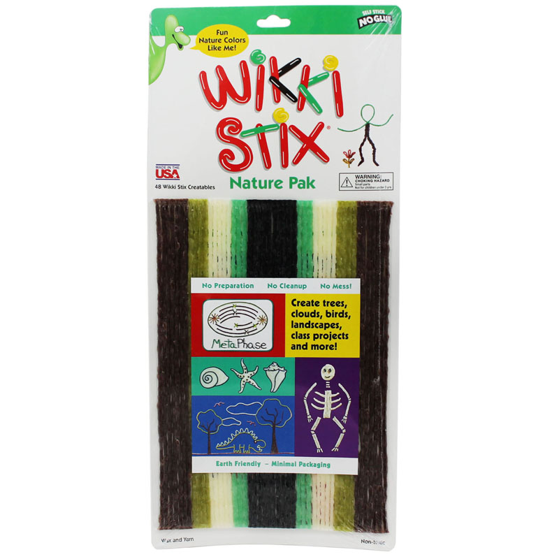 Wikki Stix, Nature Colors, Pack of 48