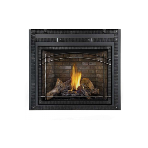 HDX40NT2 Top Vent Fireplace With Black Door - Natural Gas
