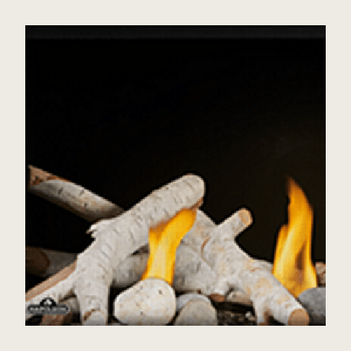 Small Birch Log Kit Gas Fireplace Decor - BLKS