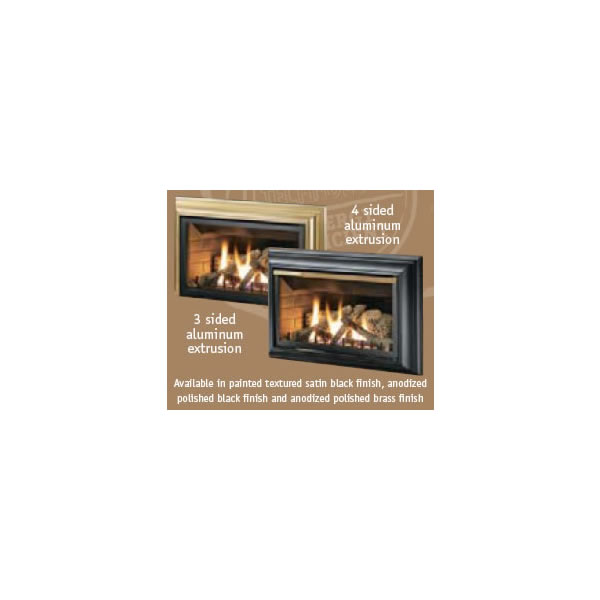 Satin Black Textured 4-Sided Aluminum Trim (OPENING UP TO 23.75" H X 35.75" W) for INSPIRATION GDIZC - GIZTRM4