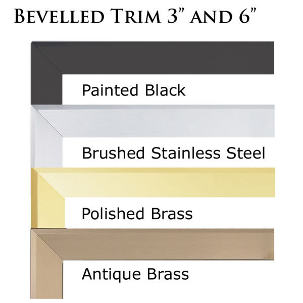 Black 6" Bevelled Trim Kit for Vent Free GRANDVILLE SERIES - TB636K