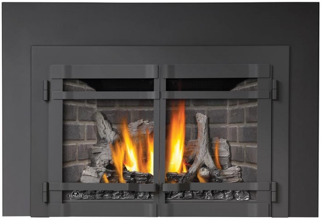 I4DS9 1 Piece Fireplace Surround Kit, Painted Black