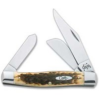 204 Amber Lg Stockman Knife