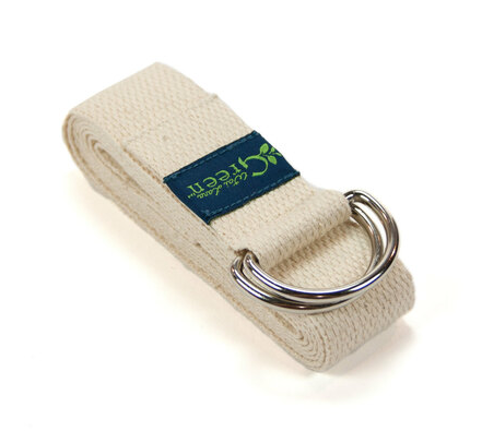 Organic Cotton Yoga Strap - (With D-Ring Buckle)