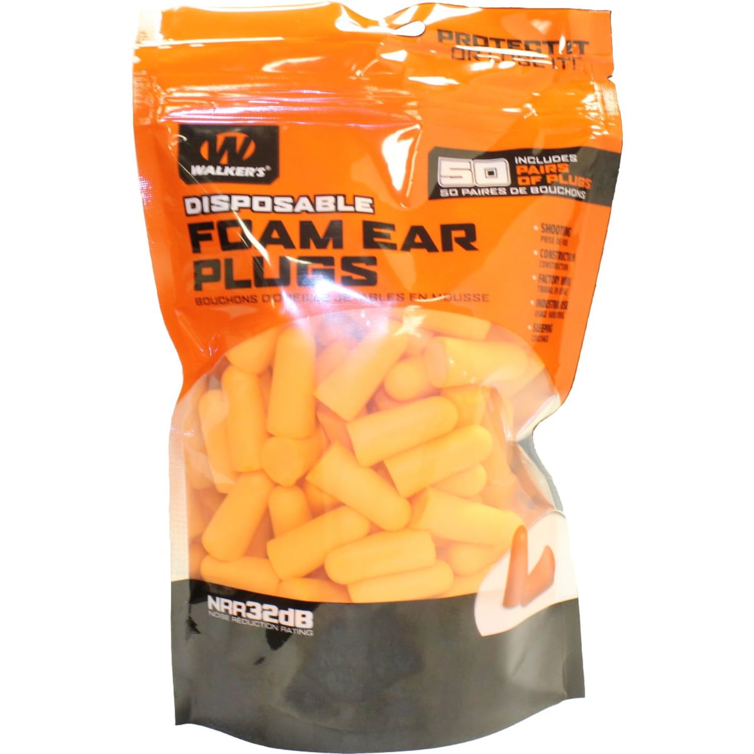 FOAM EAR PLUGS  50 PAIR BAG