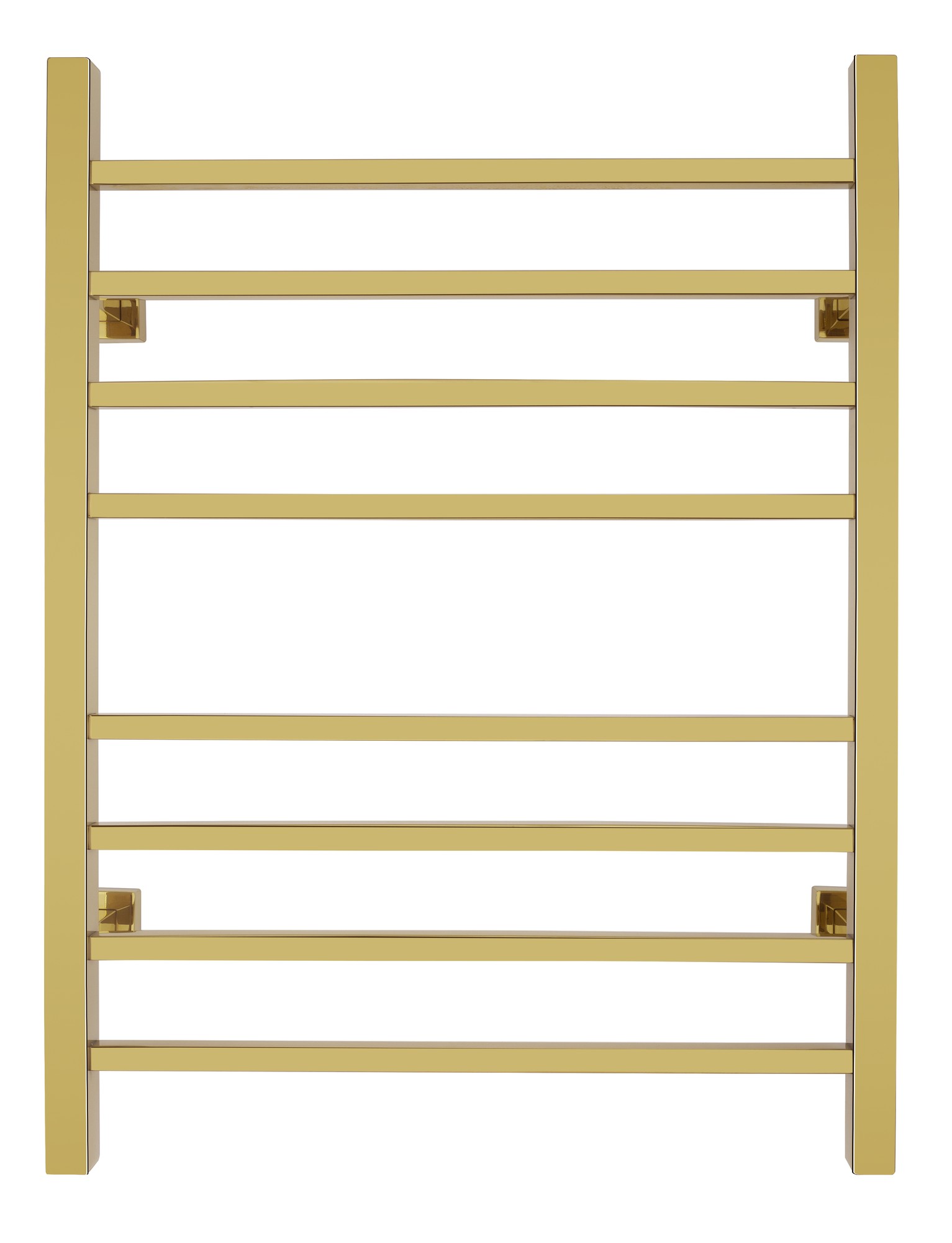 Sierra Towel Warmer, Polished Gold, Dual Connection, 8 Bars