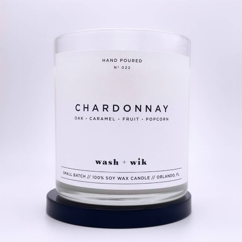 Chardonnay Scented Soy Wax Candle | Wine Candle