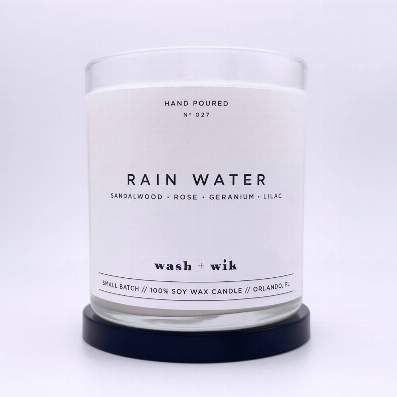 Rain Water Soy Wax Candle | Sandalwood | Rainy Day