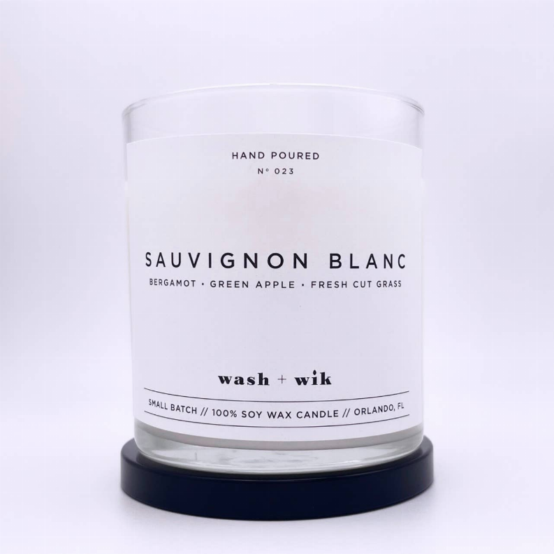 Sauvignon Blanc Scented Soy Wax Candle | Wine Candle