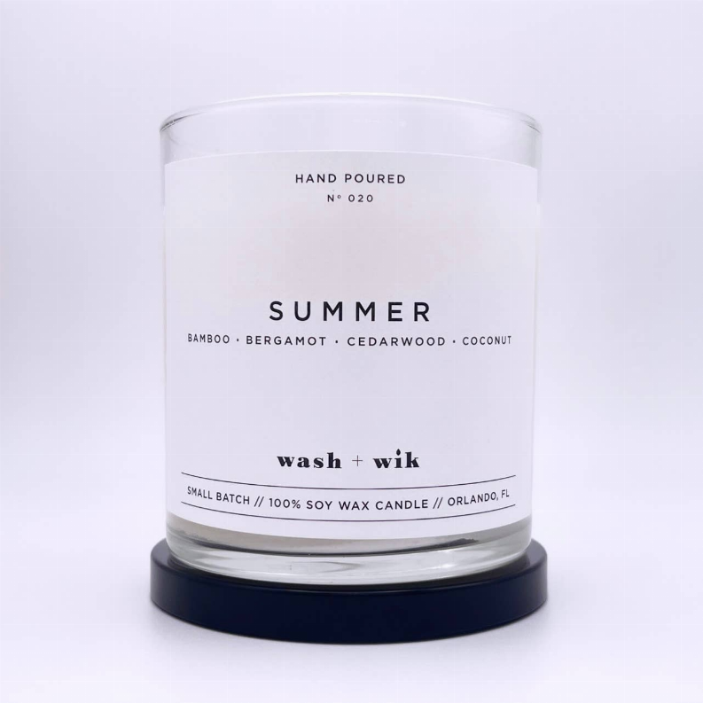Summer Soy Wax Candle | Tropical Candle | Bamboo