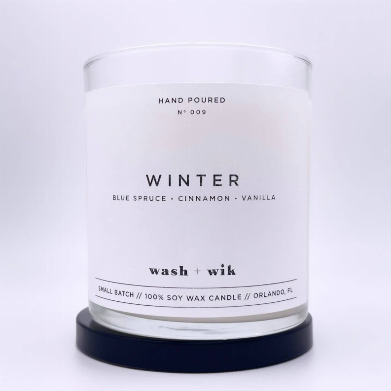 Winter Soy Wax Candle | Cinnamon Bun | Spruce