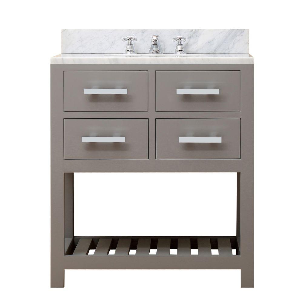 30 Inch Cashmere Grey Single Sink Bathroom Vanity From The Madalyn Collection