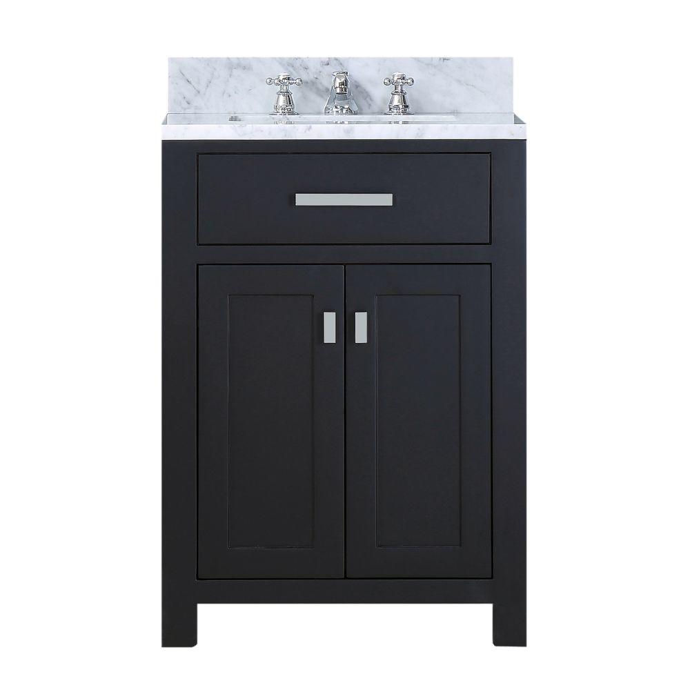 24 Inch Espresso Single Sink Bathroom Vanity With Faucet From The Madison Collection