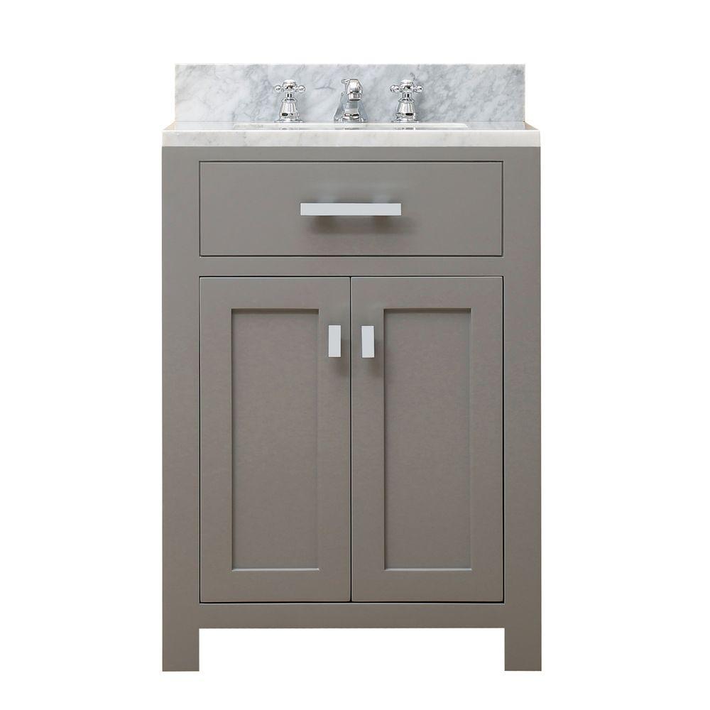 24 Inch Cashmere Grey Single Sink Bathroom Vanity With Faucet From The Madison Collection