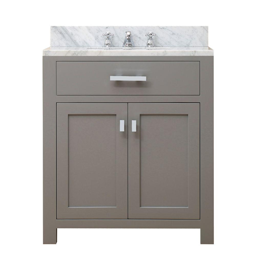 30 Inch Cashmere Grey Single Sink Bathroom Vanity From The Madison Collection