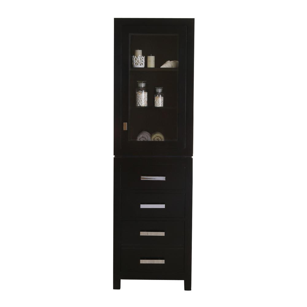 Madison Collection Linen Cabinet In Espresso