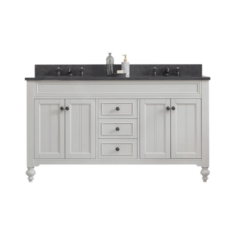 60 Inch Earl Grey Double Sink Bathroom Vanity From The Potenza Collection